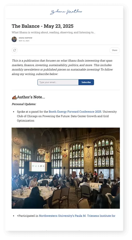 The Balance Newsletter